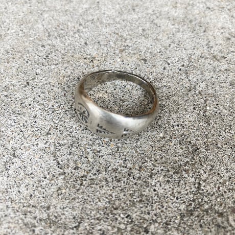 【Native American Jewelry】 Stamp Ring 23号 ナバホ リング インディアンジュエリー