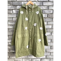 【NOMARHYTHM TEXTILE】 Flower Embroidery Hooded Coat ノーマ 手刺繍 フラワー モッズコート