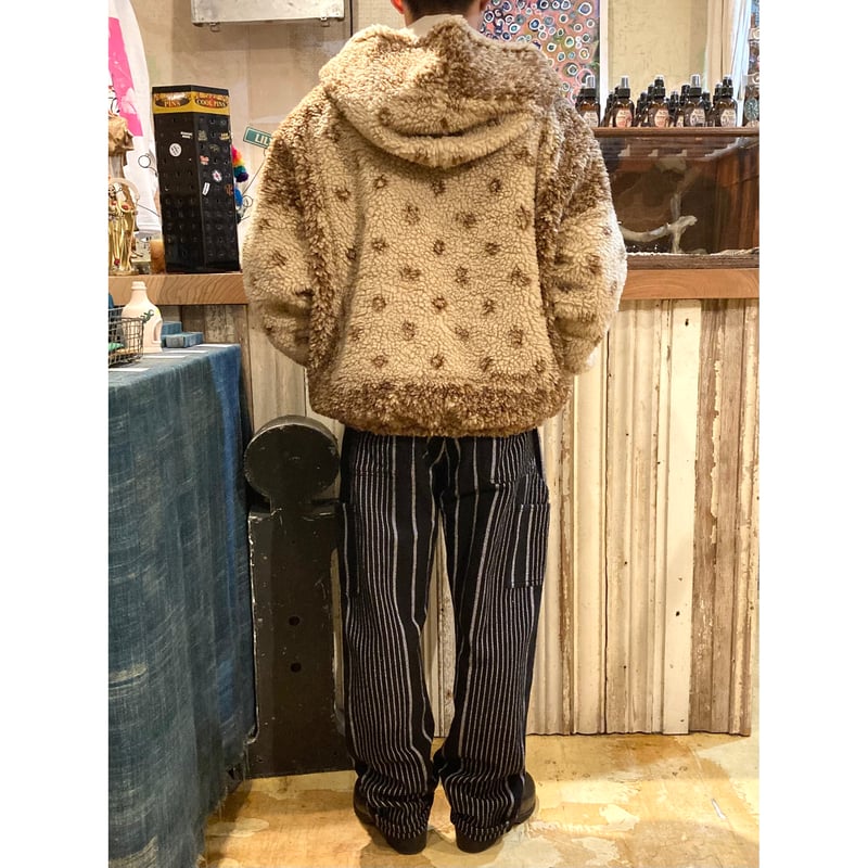 NOMARHYTHM TEXTILE】 Stripe Double Knee Work Pa