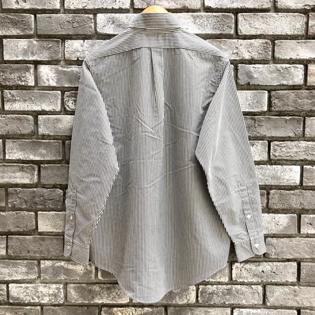 【BURLAP OUTFITTER】 General B.D. Shirt Printed Whit/Charcoal バーラップ ボタンダウンシャツ