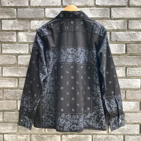 【NOMARHYTHM TEXTILE】 Overdyed Bandana Print Shirt ノーマ バンダナシャツ シャツ