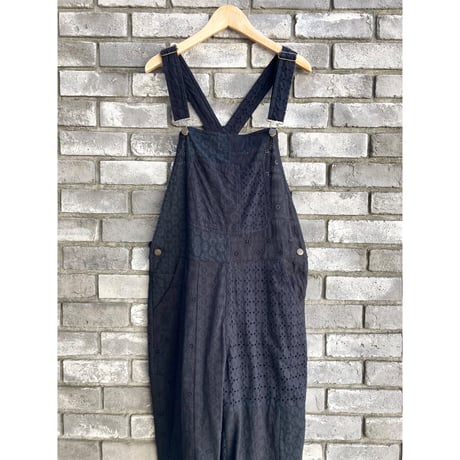 【dahl'ia】 Lace  Overall Black ダリア レース オーバーオール