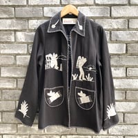 【dahl'ia】 Mexican Jacket Black ダリア メキシカンジャケット 手刺繍