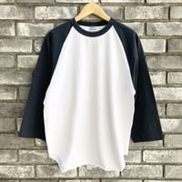 【WALLA WALLA SPORT】 3/4 BASEBALL TEE 2-TONE  White/Carbon ワラワラスポーツ ベースボール