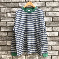 【WALLA WALLA SPORT】 L/S Stripe Tee H.Grey/Navy ロンT ワラワラ
