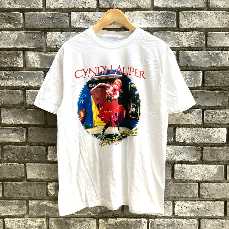 THRIFTY LOOK】 Cyndi Lauper Tee White シンディ・ローパー