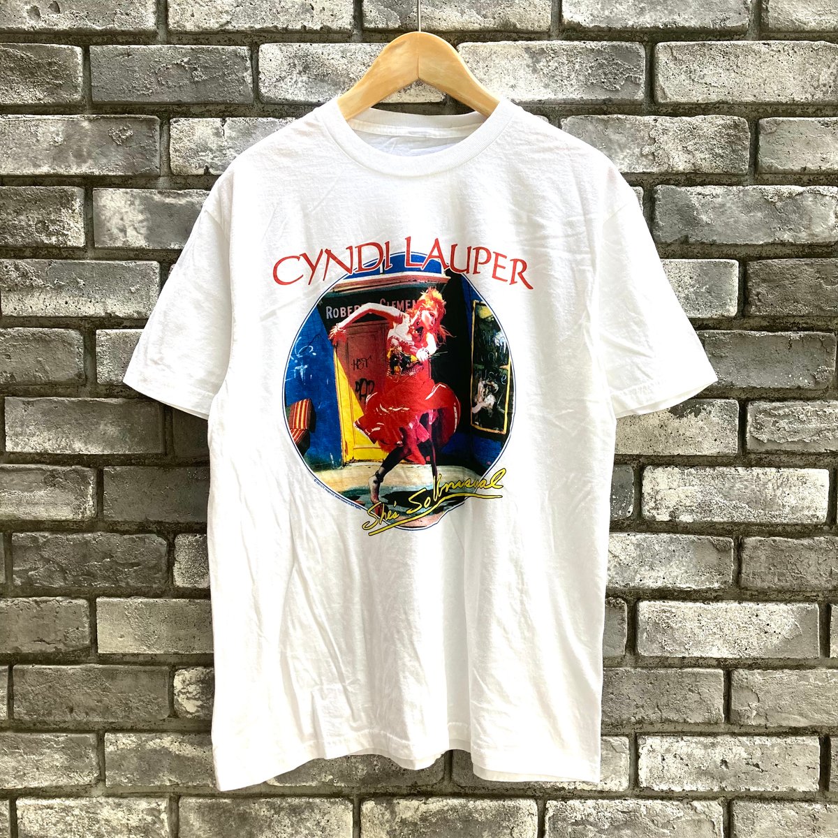 THRIFTY LOOK】 Cyndi Lauper Tee White シンディ・ローパー