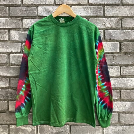 【Kerr's Cotton】 Tie Dye L/S Tee Green タイダイ