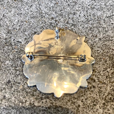 【Native American Jewelry】 ZUNI Turquoise Brooch ズニ族 ターコイズブローチ インディアンジュエリー