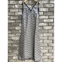 【NOMARHYTHM TEXTILE】 Small Flower Slip Dress Gray ノーマリズム サーマル フラワー  ドレス