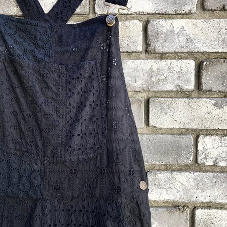 【dahl'ia】 Lace  Overall Black ダリア レース オーバーオール