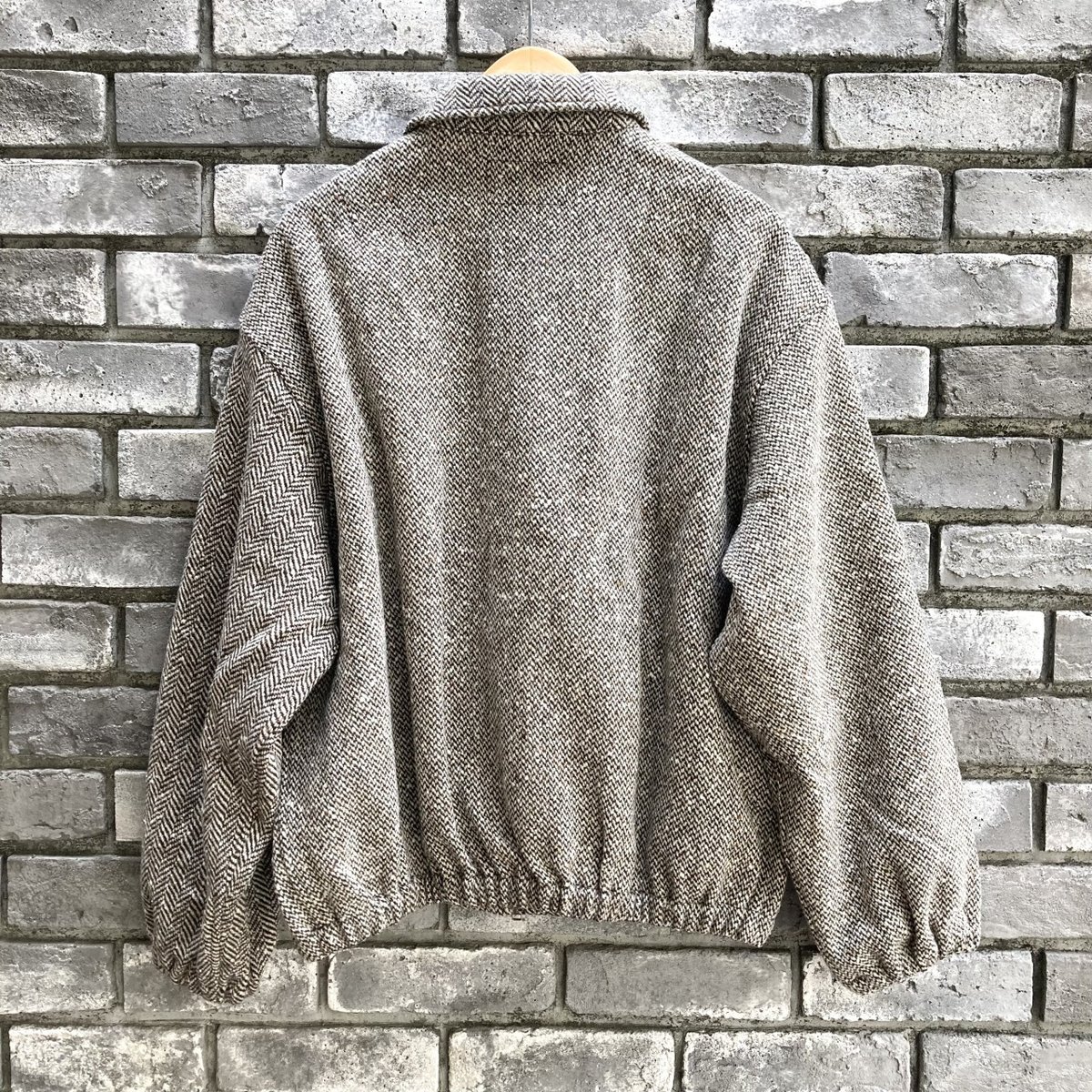 NOMARHYTHM TEXTILE】 Tweed Zip Front Blouson ノー