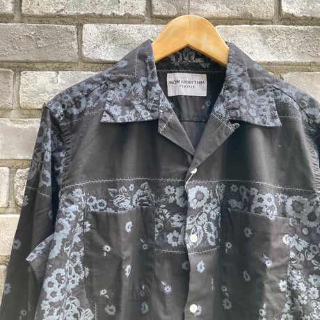 【NOMARHYTHM TEXTILE】 Overdyed Bandana Print Shirt ノーマ バンダナシャツ シャツ