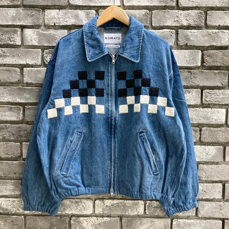 NOMA t.d.】 Checker Hand Embroidery Blouson ノーマ