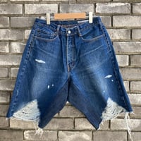 【sunny side up】 Damage Baggy Shorts サイズ3 A サニーサイドアップ  リメイク ダメージ デニム ショーツ
