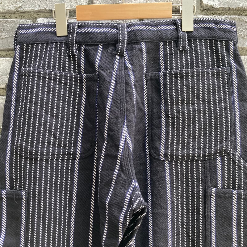 NOMARHYTHM TEXTILE】 Stripe Double Knee Work Pa