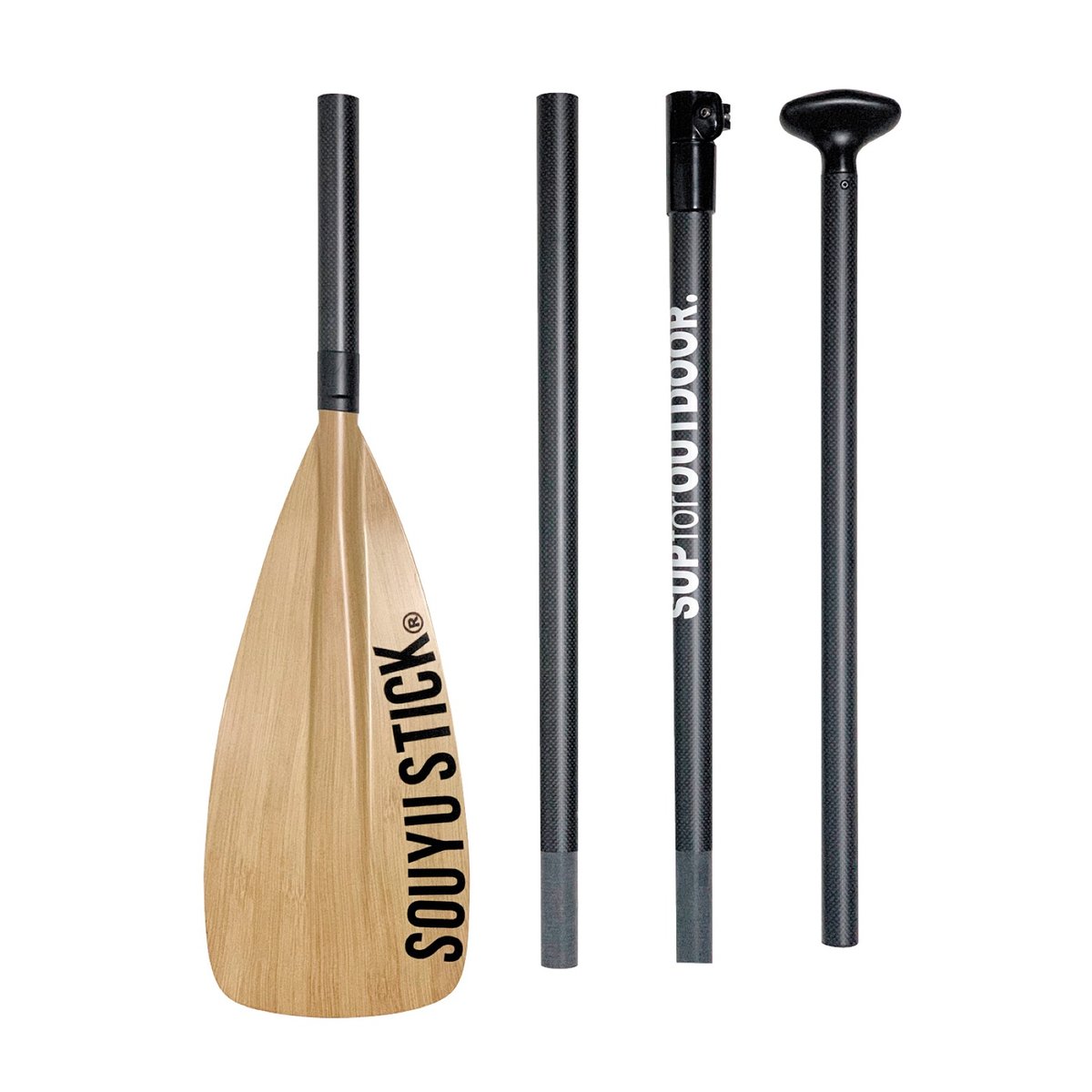 サーフィン・ボディボード SOUYU STICK BASIC CARBON PADDLE SOUYU STICK BASIC CARBON PADDLE （4PCS） WHITE WOOD
