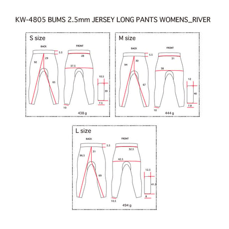 2.5mm Jersey Long Pants　ロングパンツ  レディース/ KW-4805