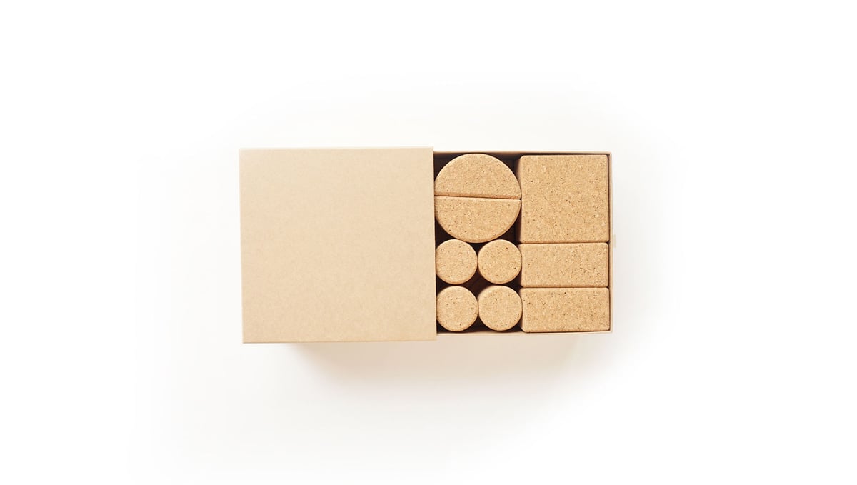 バラ売り不可 ④ 希少 Cork Block Stool 変形コルク オブジェ バラ売り