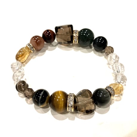 スモーキークォーツ★タイガーアイデザイン