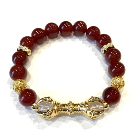 京都岩倉・実相院門跡オリジナルデザインパワージュエリー★レッドメノウ【女性用】