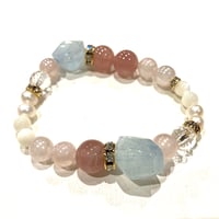 アクアマリン★ローズクォーツデザイン★