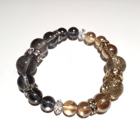 全てを照らす輝き★プラチナルチル・ゴールドルチル・水晶【女性用】