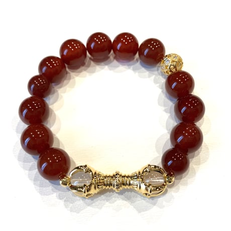 京都岩倉・実相院門跡オリジナルデザインパワージュエリー★レッドメノウ【男性用】