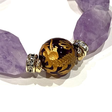 ２月の誕生石★アメジストドラゴンデザイン【女性用】