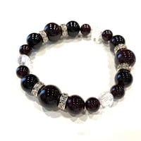 （１月の誕生石）ガーネット×水晶【女性用】