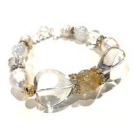 輝く自分に★パール＆ルチルクォーツデザイン（ゴールドカラーパーツ）【女性用】