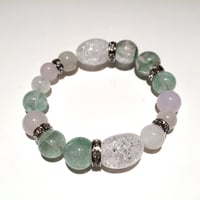 落ち着いた自分との会話★グリーンファントムクォーツ・ムーンストーン・レインボークォーツ【女性用】