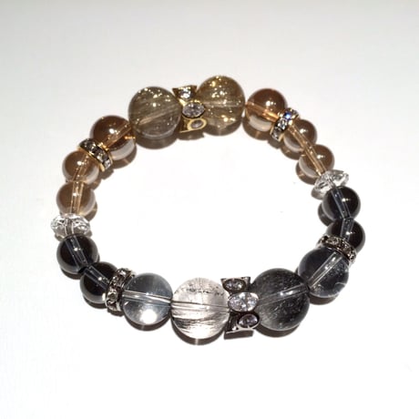 全てを照らす輝き★プラチナルチル・ゴールドルチル・水晶【女性用】