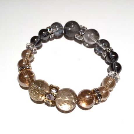 全てを照らす輝き★プラチナルチル・ゴールドルチル・水晶【女性用】