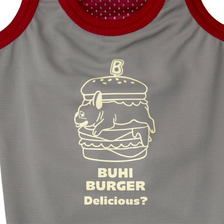 BUHI BURGERメッシュタンク（アッシュグレー）