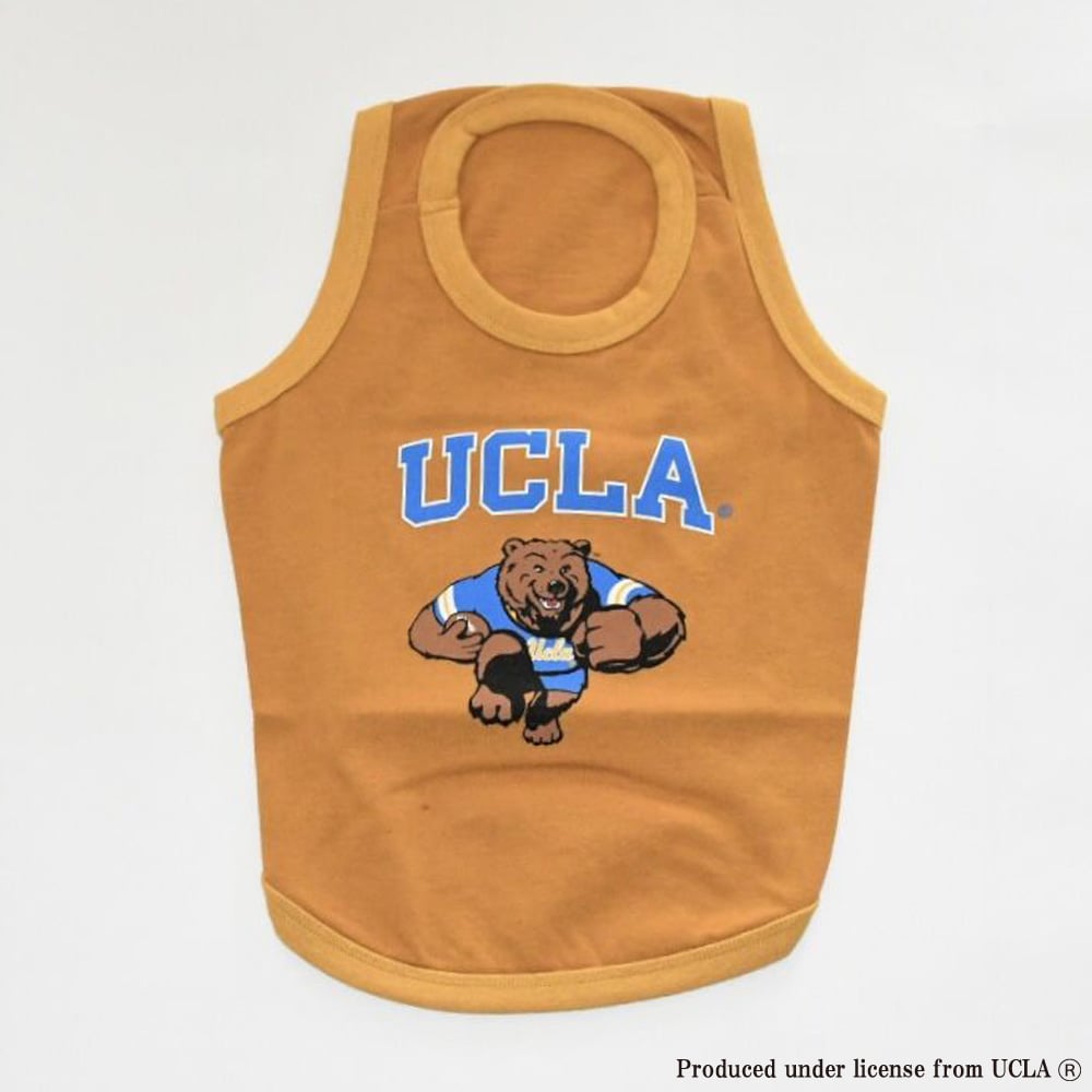 アメフト UCLA Bruins フード付タンクトップ Lサイズ【新品】 UCLAアメフトプリントタンクトップ（マスタード） | Bowders