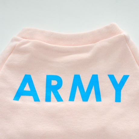 ARMYプリントトレーナー（ピンク）