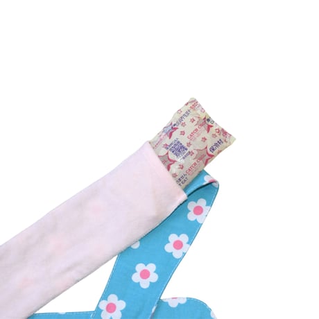 クールネックリボン（フラワー×ブルー）