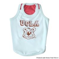 UCLA BEARプリントメッシュタンク（アクアブルー）