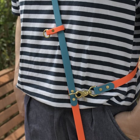 Convertible  Brass Leash （Red/Bluebird）