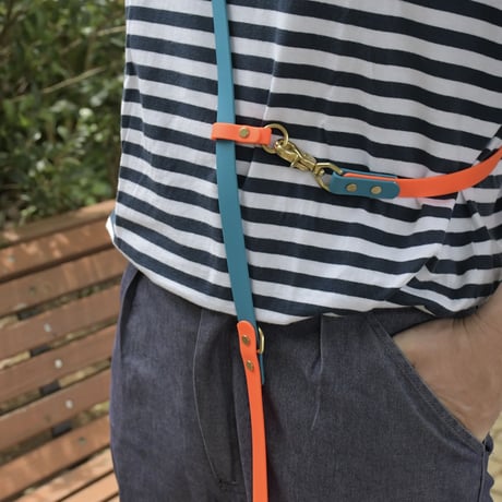 Convertible  Brass Leash （Red/Bluebird）