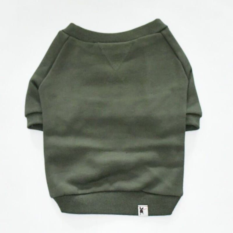 ダークグリーン クルーネックスウェット （10．0oz T／C