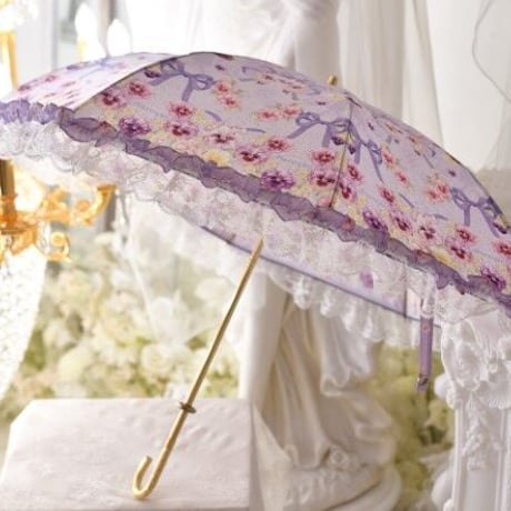 [Baroque] Romantic Lace Parasol - オリジナルプリントレース日傘【予約限定商品】