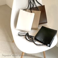スクエアミニショルダーバッグ(BLK/BRW)