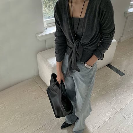 レザーワイドトート