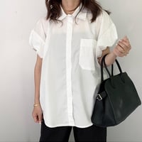 ゴム袖ドレープシャツ