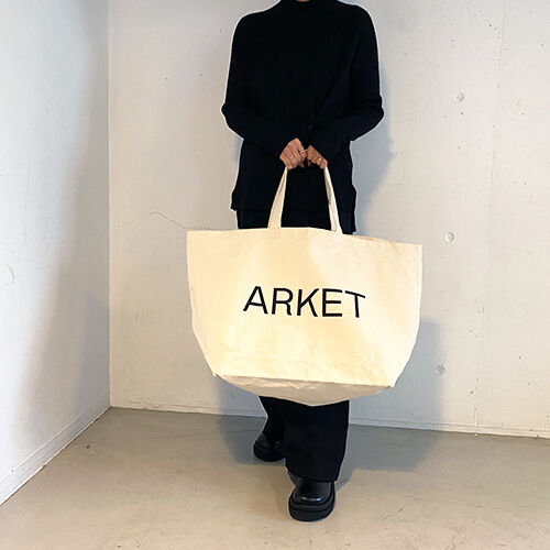 ARKET レザートート ARKET】 BIGロゴトートバッグ | Ricordi