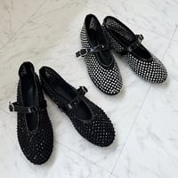 ビジューバレエシューズ
