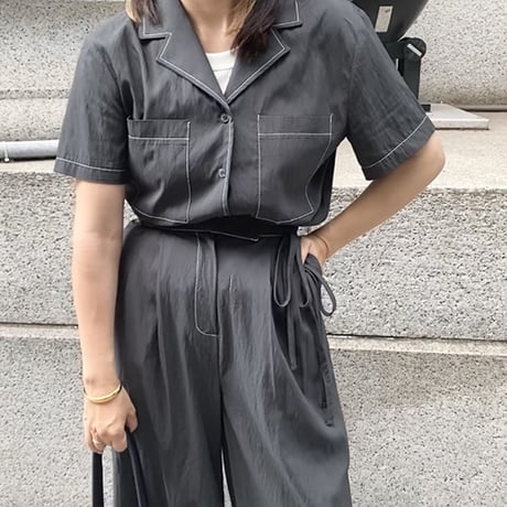 ステッチ半袖シャツ