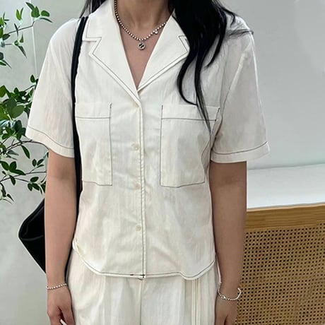ステッチ半袖シャツ